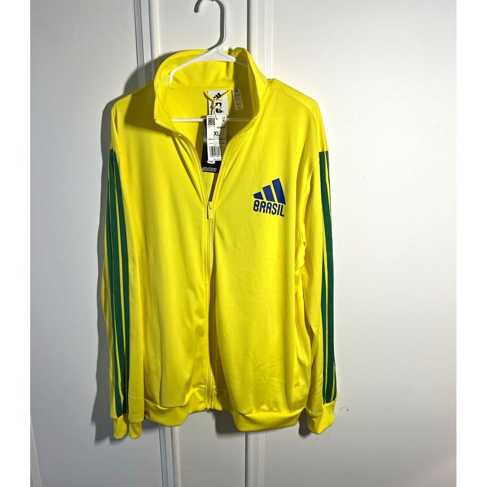 adidas Brazil FIFA World Cup 2026 Track Jacket Mens XL Yellow KA6049 NWT